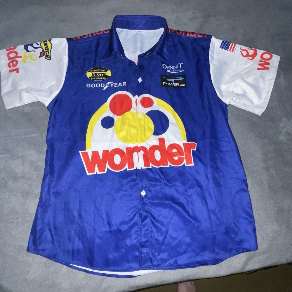 Ricky Bobby Wonder Bread Racing Shirt Talladega Nights Costume NASCAR Cosplay XL